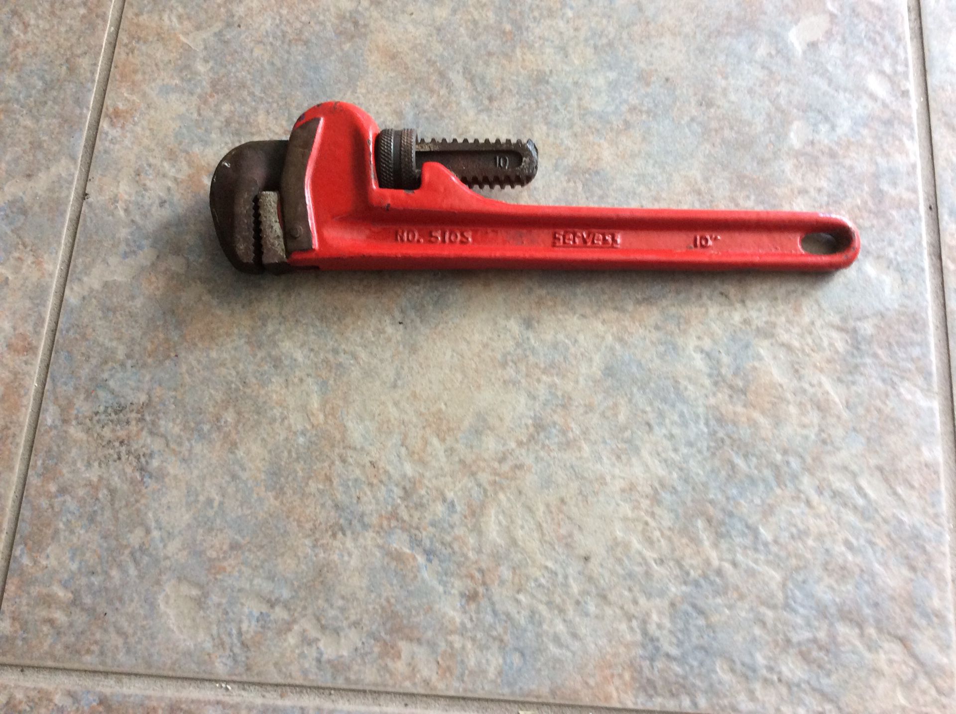 Pipe wrench, 10 in heavy duty