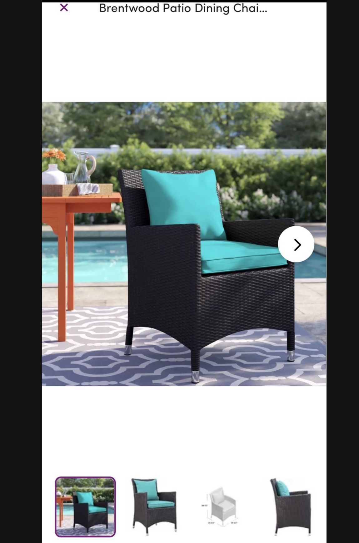 4 x brand new still in box chair brown with cushion