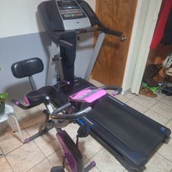 corredora y bicicleta