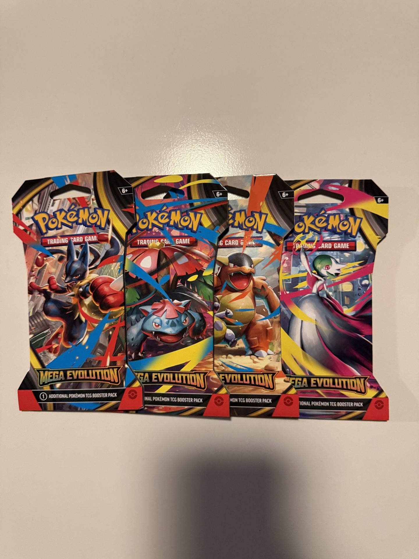 Pokemon Mega Evolution Sleeved Booster Pack — Art Bundle (Set of 4)