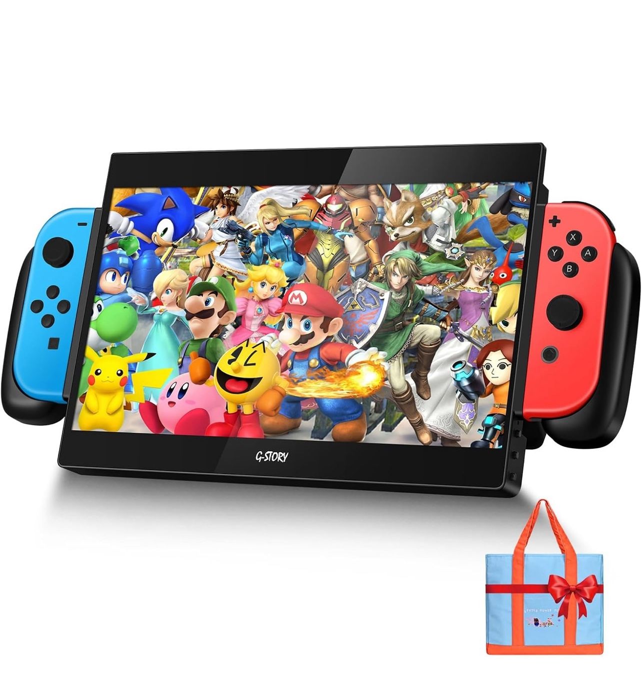 G-STORY 10.1‘’ Portable Monitor for Switch, 1080P Portable Gaming Monitor IPS Screen with USB Type-C and Randomly Bag, Game Mode, Travel Monitor fo Sw