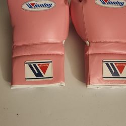 14 Oz Pink Boxing Gloves With free hand Wraps 