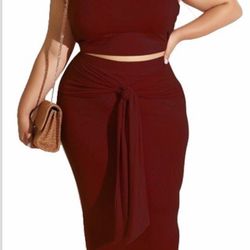 Brand new Plus size 2pc Skirt Set