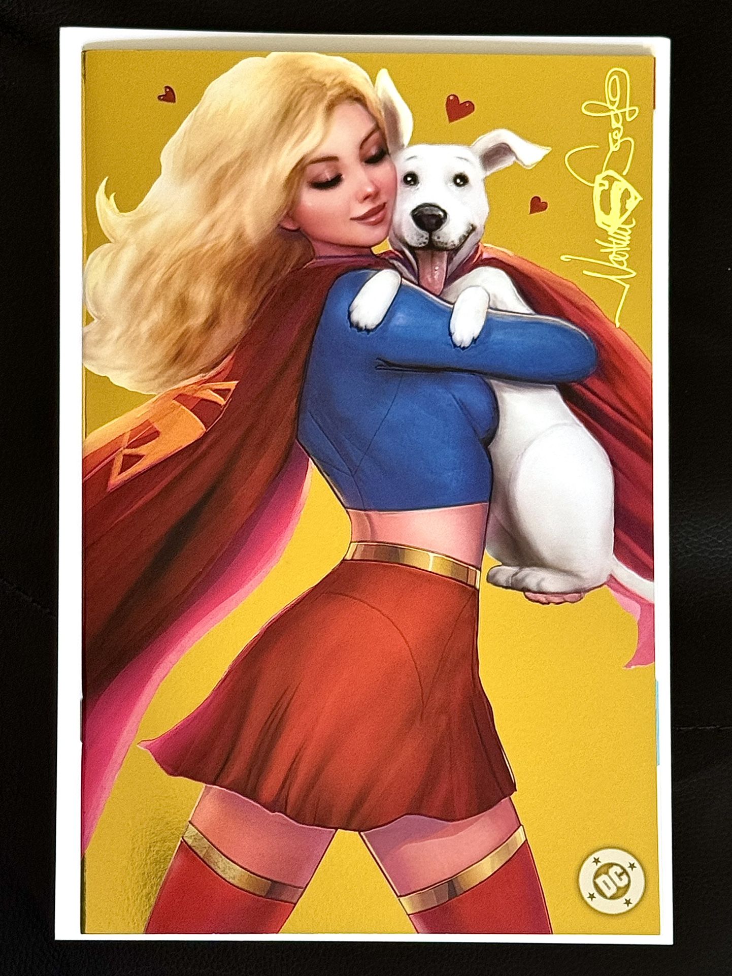 SUPERGIRL #1 Signed by NATHAN SZERDY W/Remark Fan Expo Limited To 1000 Gold Foil