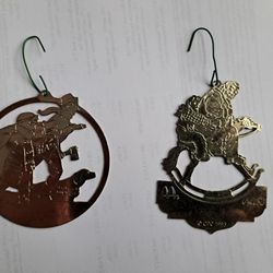 Vintage 1983 McDonalds Christmas Tree  Ornaments  Pair