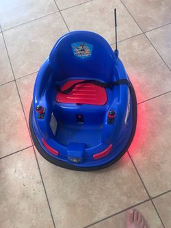 This is a Flybar 6V Blue Glow Bumpe