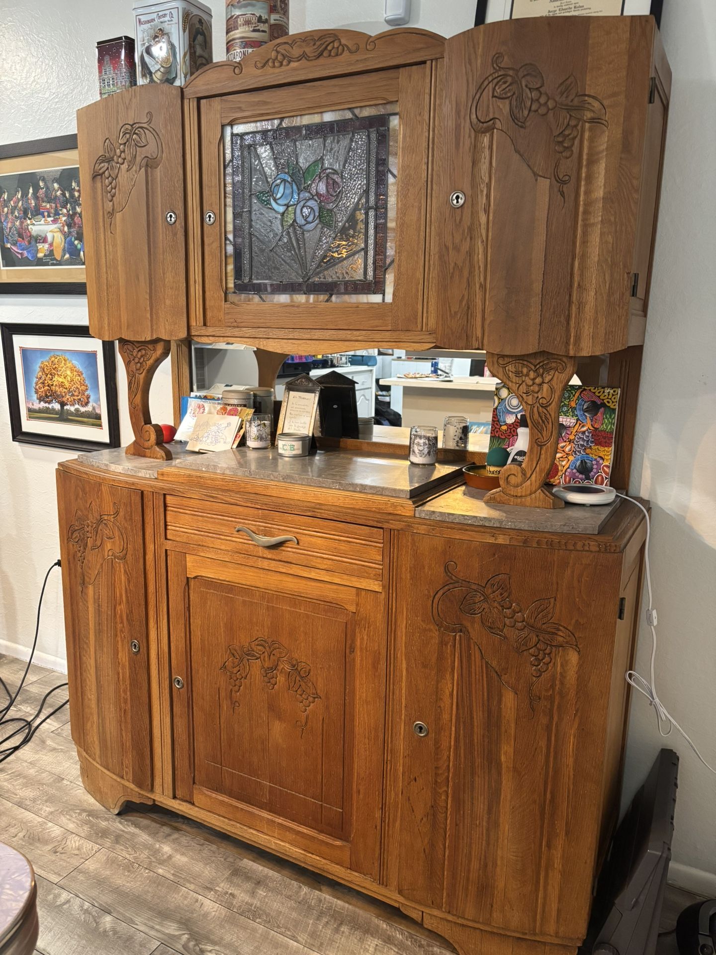 1920s French Buffet With Hutch