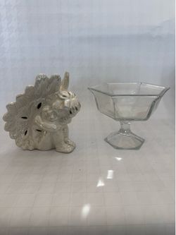 White angel and glass art