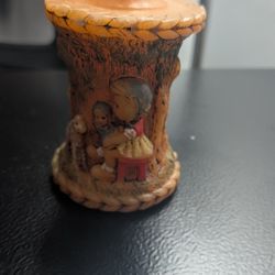 Hand Painted Candle Vintage 1978