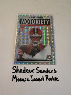 Shedeur Sanders Cleveland Browns QB Mosaic Short Print Insert Rookie Card.