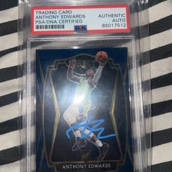 Anthony Edwards Rookie Card Signed PSA 