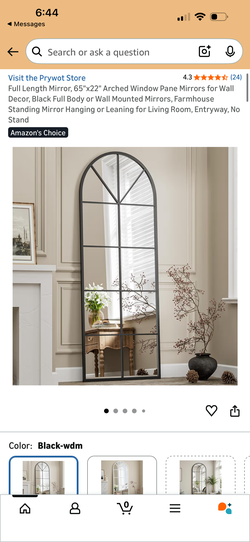 Arched mirror