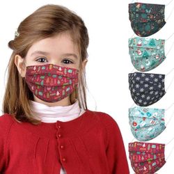 NEW Christmas Disposable Face Masks for Kids (50 Individually Wrapped Masks) - Premium 3 PLY Face Mask with Nose Wire, Kids Christmas Face Mask