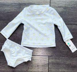 Carters 2 Piece Lemon Swim Set Size 9 Months