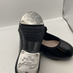 Girls Capezio 8w Black Tap Dance Shoes