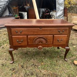 Vintage Solid Wood Hope Chest Art Deco