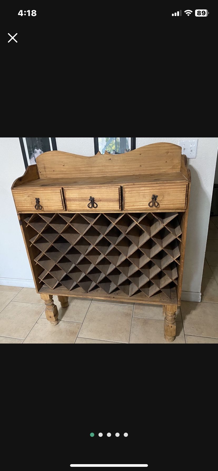 Wooden Wine Rack/Shelf Cabinet