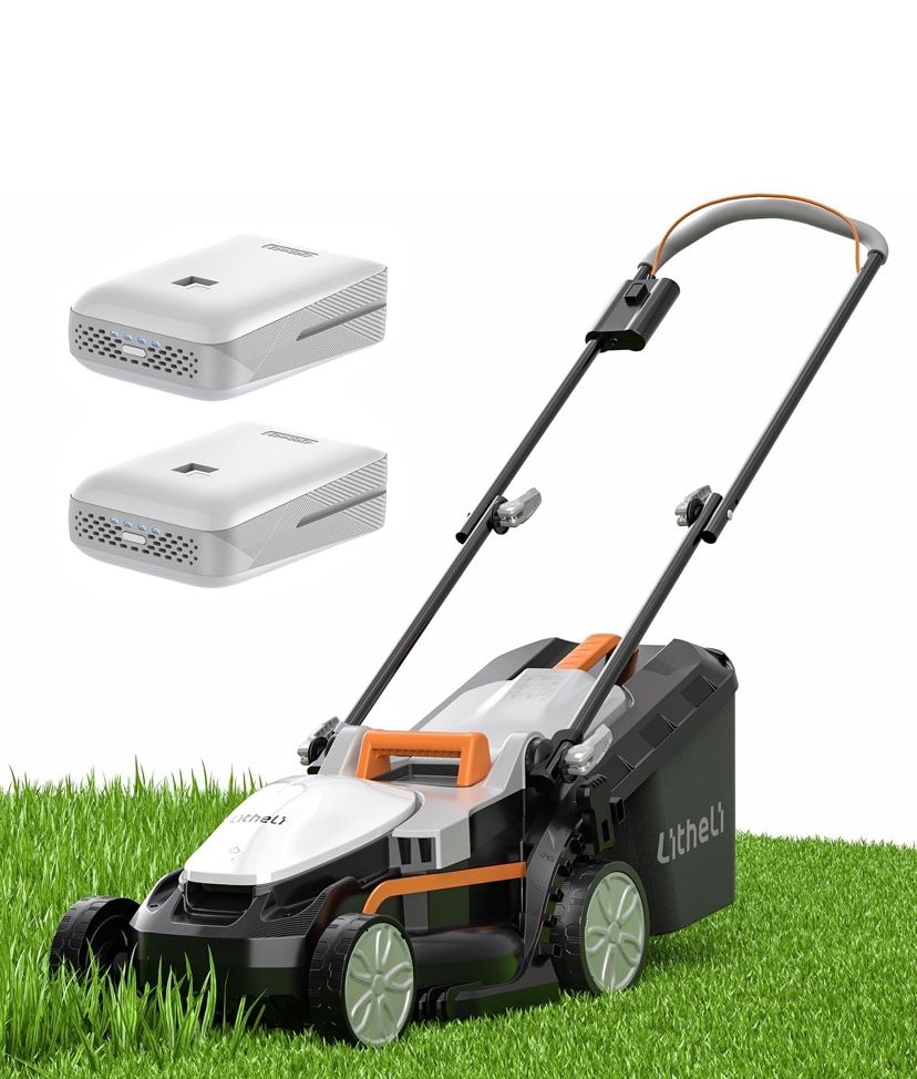 Litheli 16 Inch Lawn Mower 2x20V Electric Cordless Lawn Mower