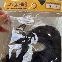 100% Remy Human Hair 18'  Black