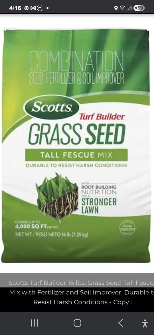 Scotts Turf  Builder Grass Seed
