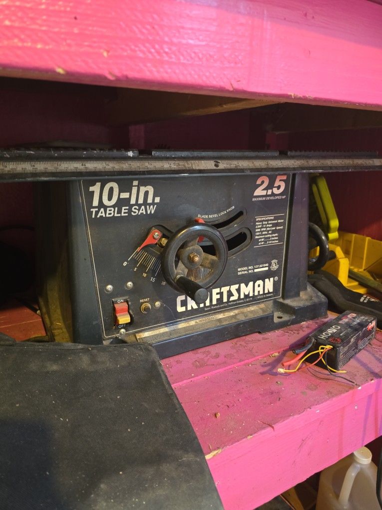 Craftsman Table Saw $45