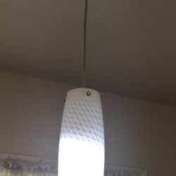 Glass hanging light for kitchen