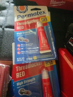 New Permate red threadlock gel 2$ each or 3 for 5