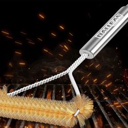 Grill Brush Brass Grill Brushes Grill Accessories Heavy Duty Grill Cleaning Brush BBQ Grill Brush Safe Brass Bristles Grill Brush Grill Cleaning Tools