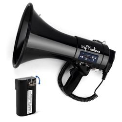 MyMealivos Bluetooth 50 Watt Megaphone With Siren Bullhorn