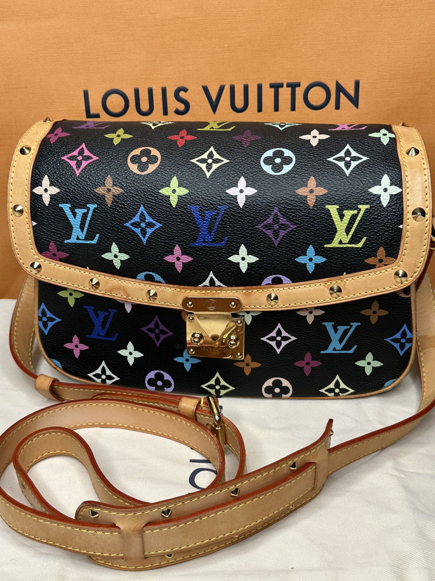 Louis Vuitton Black Multicolor Sologne