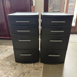 Black Sterlite Storage Drawer Units