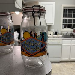 2 Vintage Arizona Desert Glass Jar 2L
