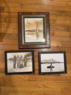 Framed Vintage Surfer Photos