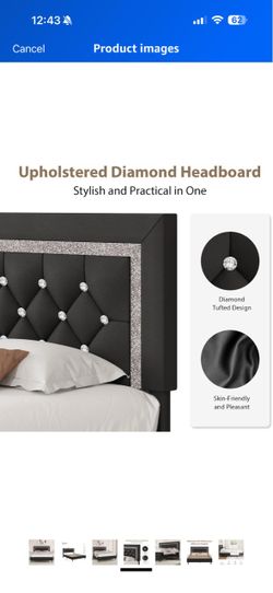 Upholstered Diamond Tufted Headboard