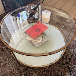 Gold Framed Glass Coffee table