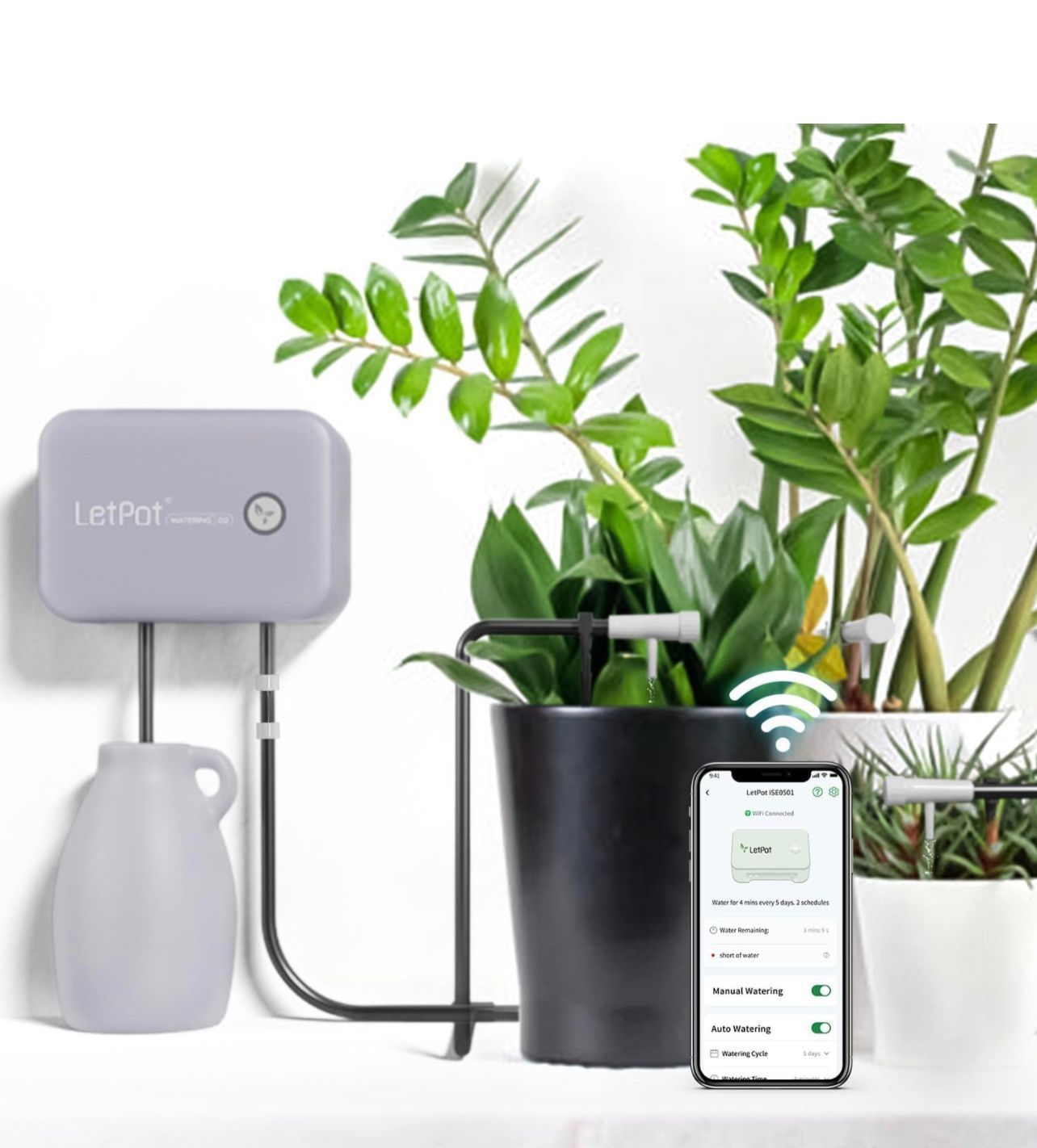 LetPot Automatic Watering System for Potted Plants, [New Wi-Fi & App Control] Drip Irrigation Kit System, Smart Plant Watering Devices for Indoor Outd