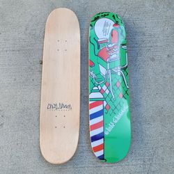SKATEBOARD DECK CHILDHOOD BARBER SIZE 7.5  7.75  AND  8.0