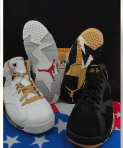 Exclusive Golden  Double Pack Jordan Olympic 6, And 7