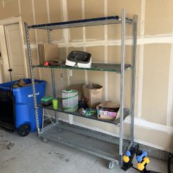 Big Garage Shelf With Wheels 