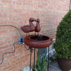 56" Metal Electric Outdoor Patio Fountain 