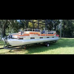 24ft. Sun Tracker Party Barge,Sale are Trade for Truck,Camper r Side by Side  