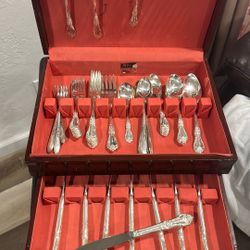 57 Piece Wm Rogers Ltd Silverware 