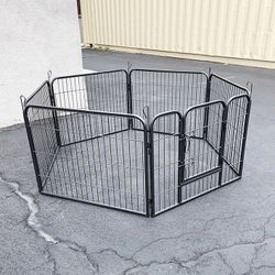 (NEW) $70 Heavy Duty 24” Tall x 32” Wide x 6-Panel Pet Playpen Dog Crate Kennel Exercise Cage Fence Play Pen