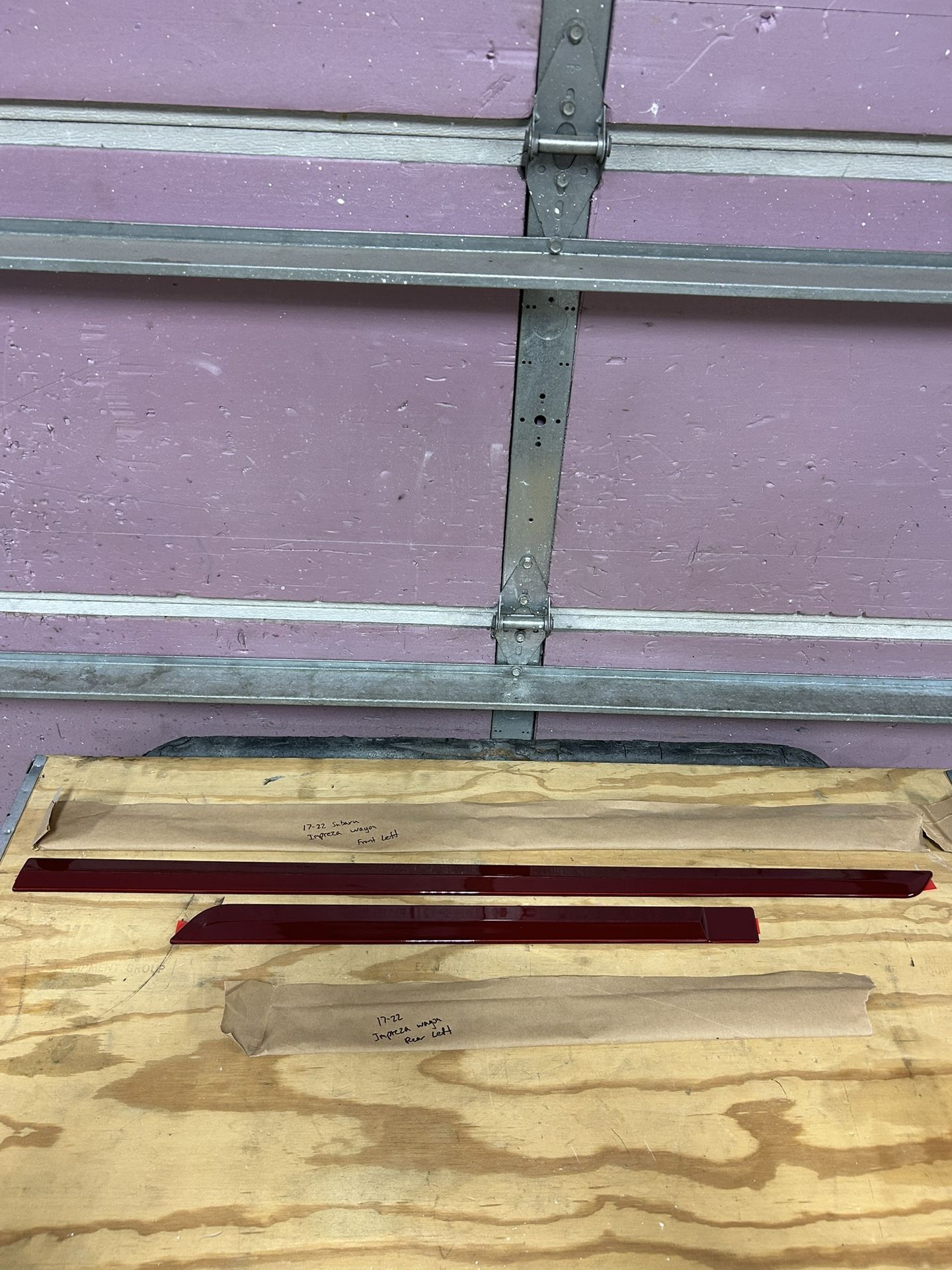 2017-2022 Subaru Impreza Wagon Left side front and rear center door moldings OEM