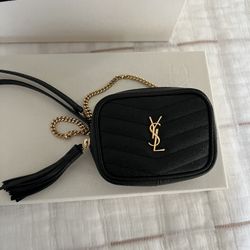 NEW AUTHENTIC SAINT LAURENT YSL MINI POUCH WITH RECEIPT AND ALL PACKAGING 