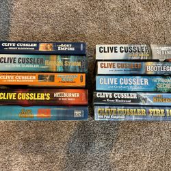 Books - 10 Hardcover - Clive Cussler Adventure Novels 