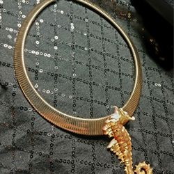 Vintage Seahorse Necklacee 