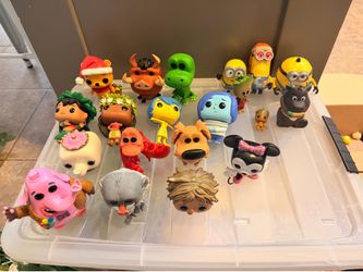 Action figures. Mostly Disney Funko Pops.