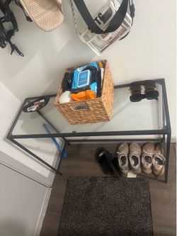 Glass Top Entry Table