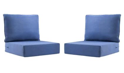 Carolina 4-Piece Outdoor Patio Cushion Set 24" x 24" x 6" – Navy Blue